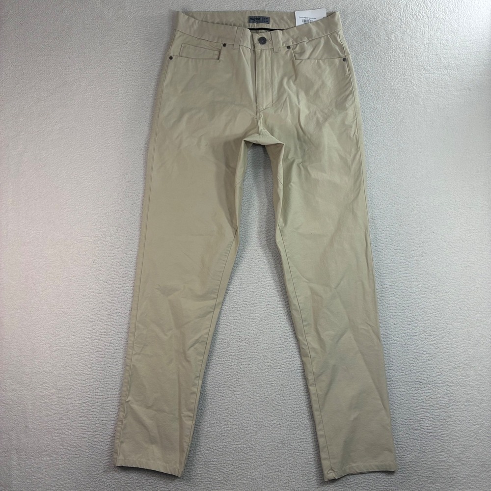 VRST Limitless Pants Men 30x32 Beige Slim 5 Pocket Canvas Stretch Preppy NWT